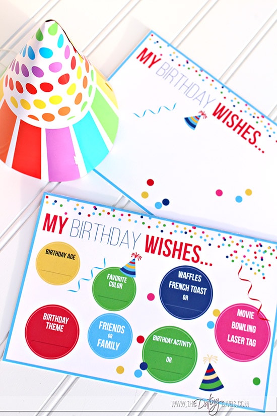 Birthday Questionnaire for Kids Filled and Blank Questionnaire