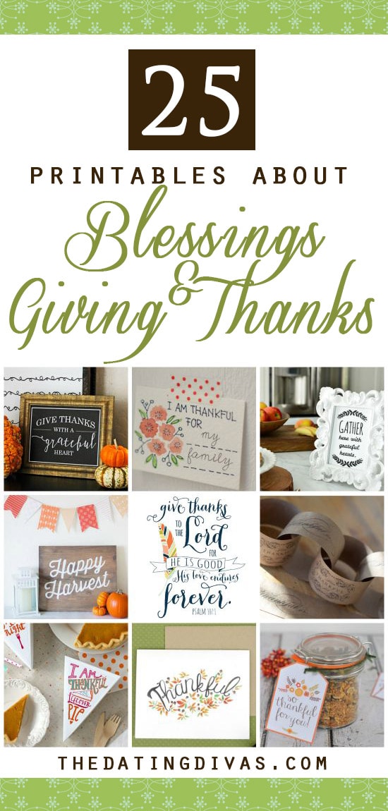 Give Thanks In All Things Printables