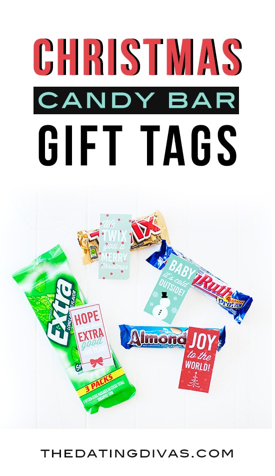 Christmas Candy Bar Gift Tags! Free printables from The Dating Divas