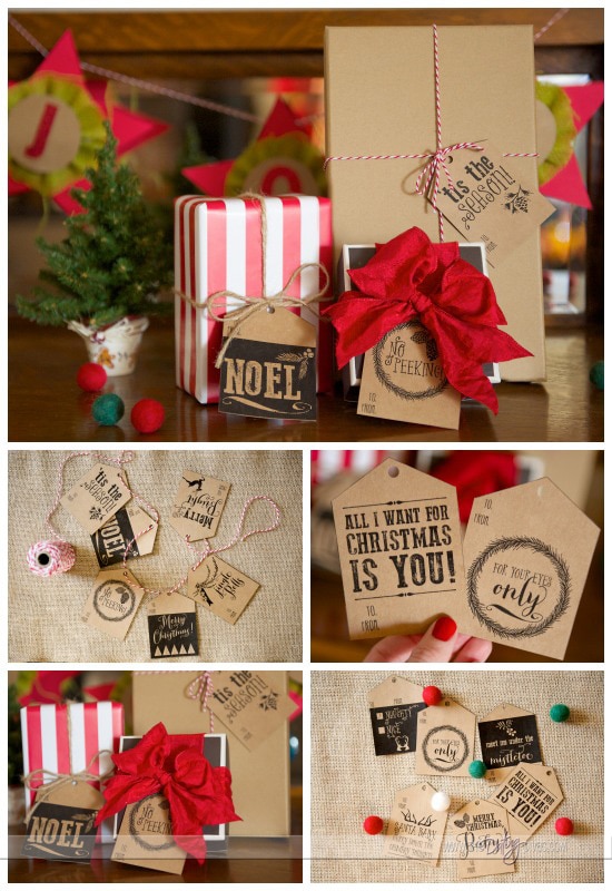 Christmas Gift Tags Collage