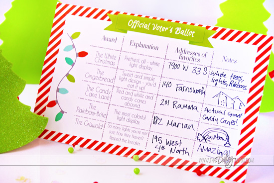 Christmas Light Date Night Ballot Light Award Categories