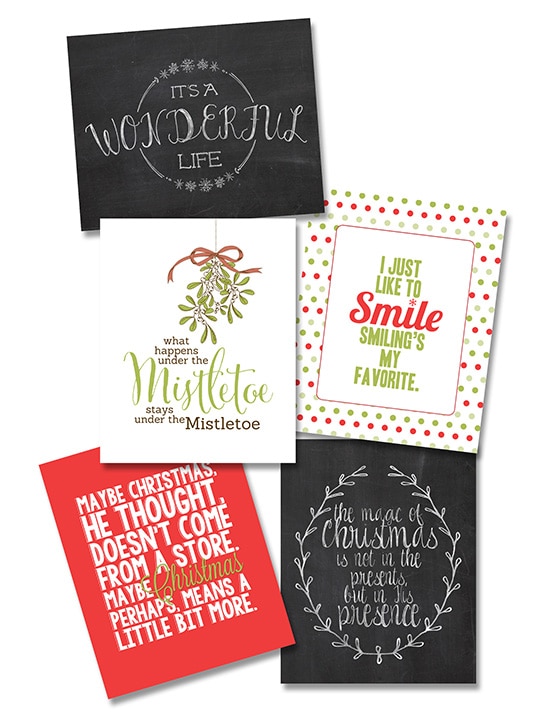 Christmas Wall Art Printables