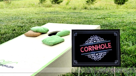 Cornhole Yard Game Sign