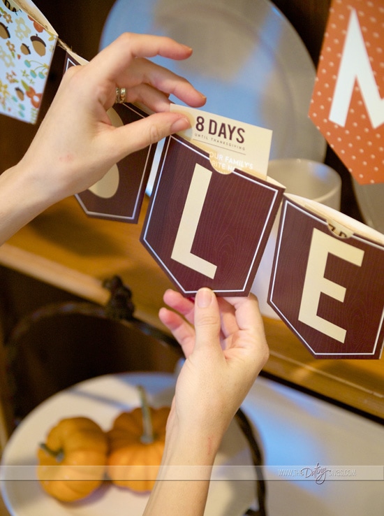 DIY Thanksgiving Countdown Service Cards in Banner