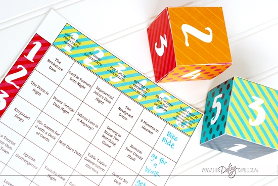 Free Printables Date Night Dice