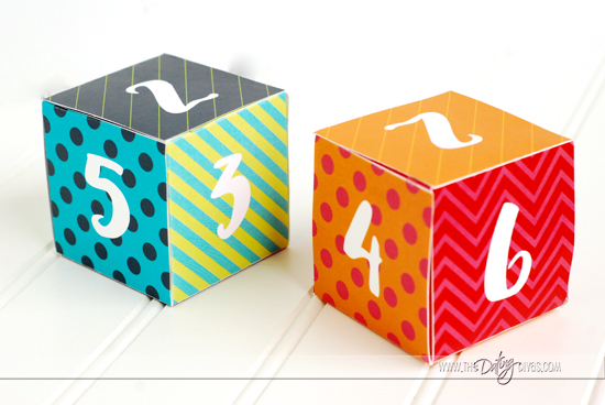 Colorful, Free Printable Dice