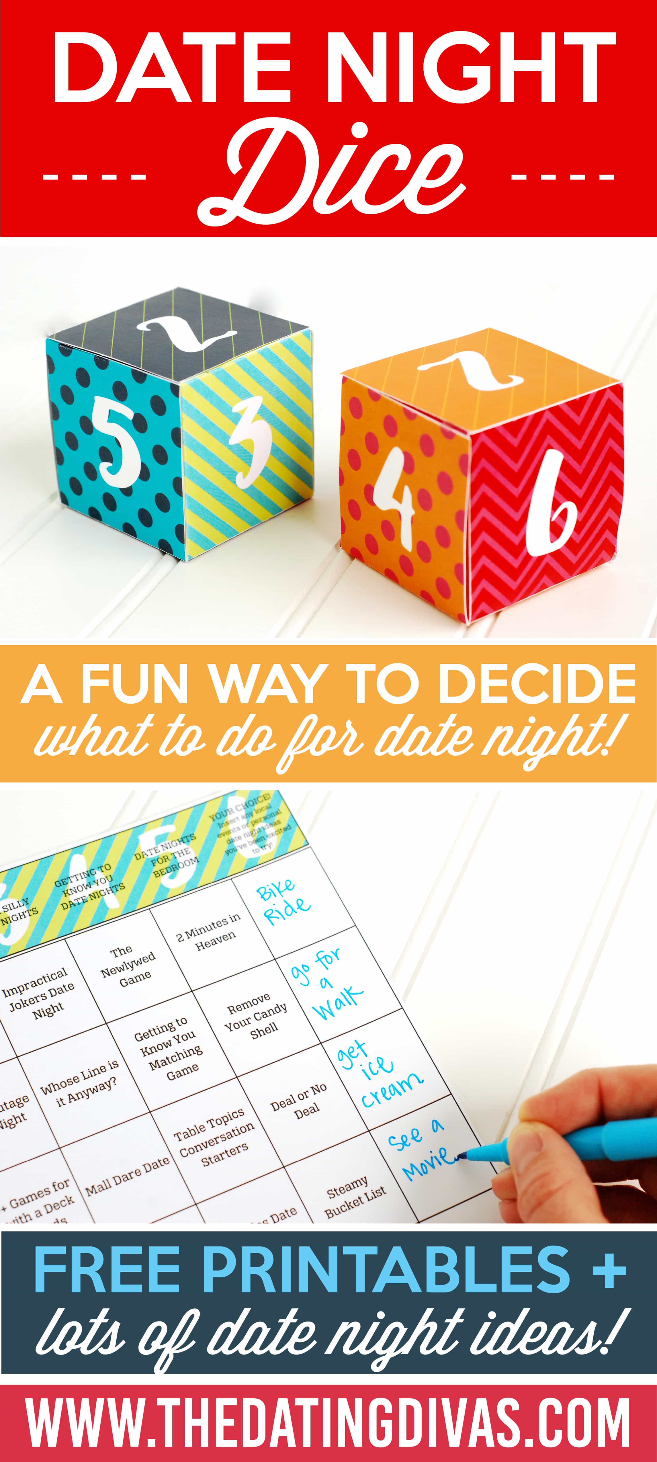 Date Night Dice Date Ideas Game 