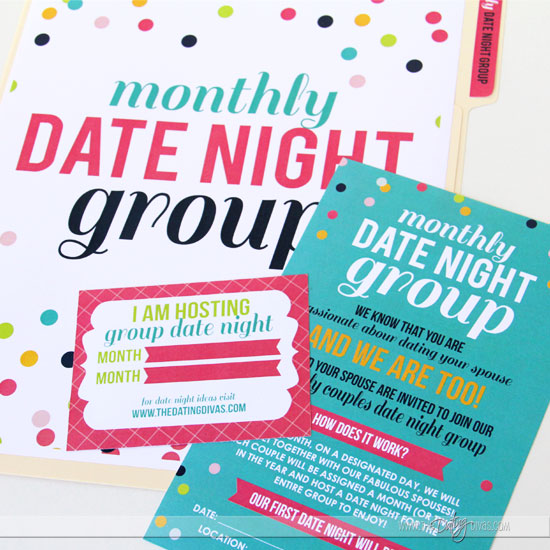 couples date night invite and assignment cards