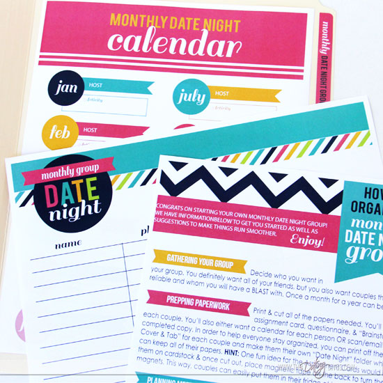 couples date night organization materials