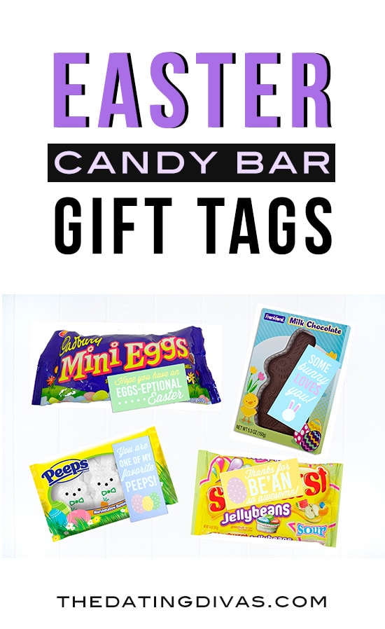 Easter Candy Bar Gift Tags! Free printables from The Dating Divas