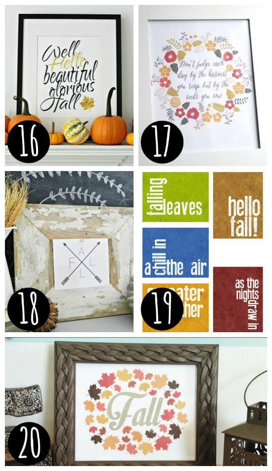 Fun Fall Printables