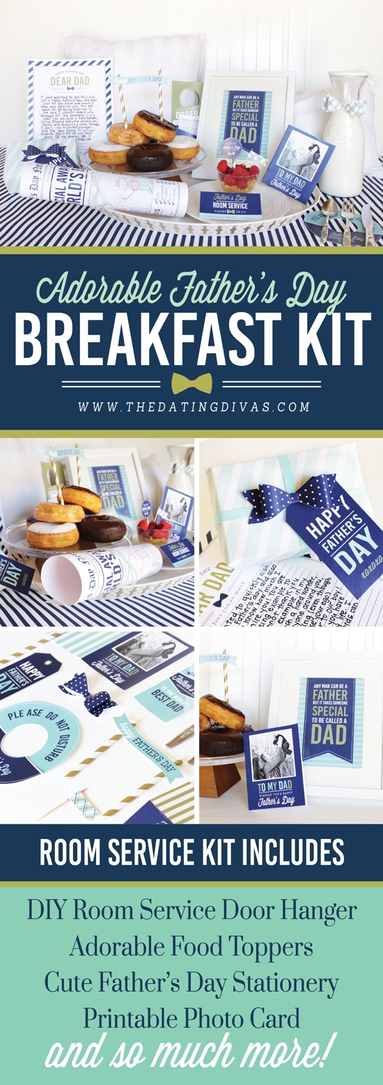 Father's Day breakfast in bed kit to spoil the Dad in your life! #FathersDay #FathersDayBreakfast #FathersDayBreakfastInBed