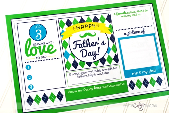 Father's Day Placemat Printable