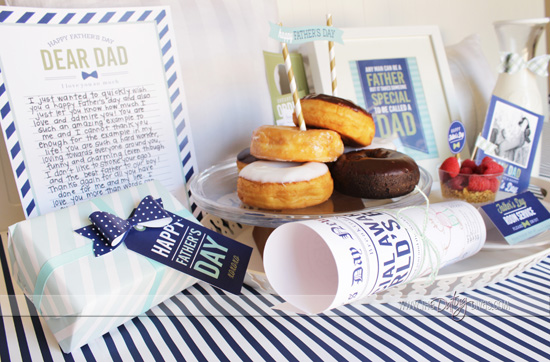 Father's Day Breakfast In Bed Kit with Printables