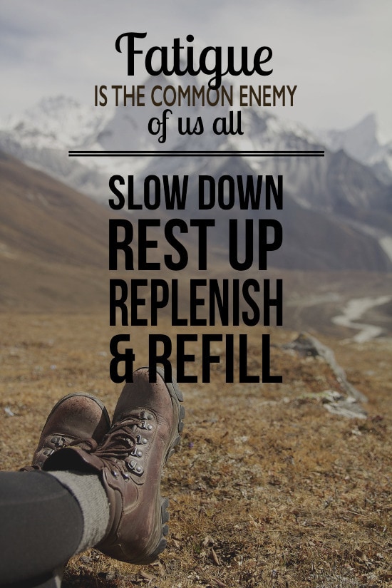Slow down and rest up when dealing with depression.