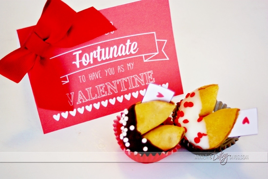 Free printable Fortune Cookie Valentine Card