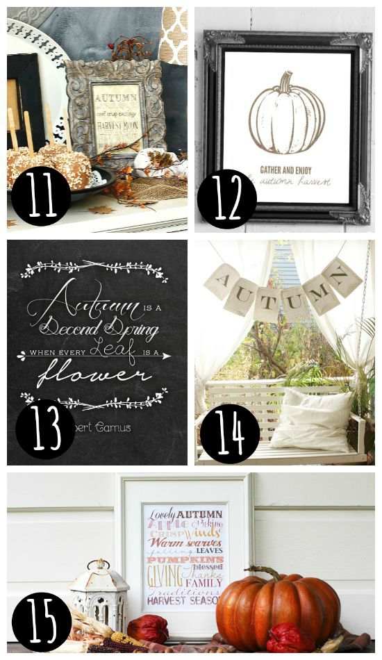 Free Autumn Printbale Decor