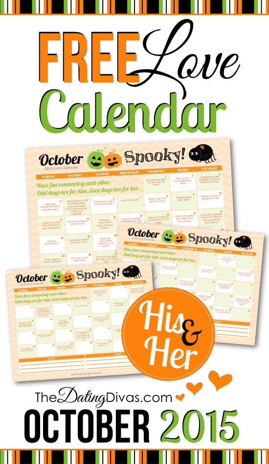 Free October Love Calendar 2015