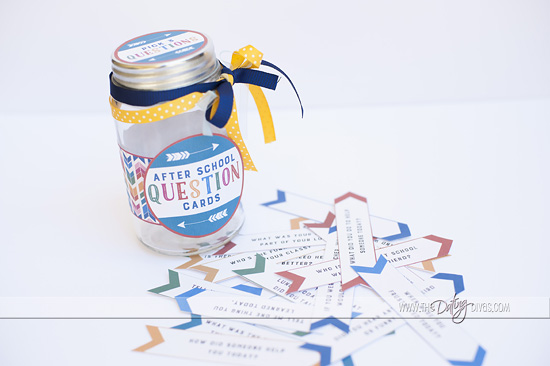 Free Printable After School Question Cards and Jar