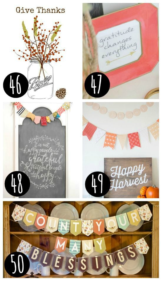 Thankful, Blessed Printables