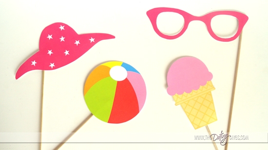 Fun Beach Photo Booth Props Printable