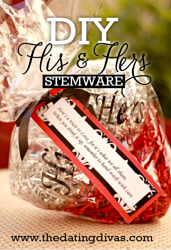 Lisa - craft tutorial, his and her's stemware - pinterest pic