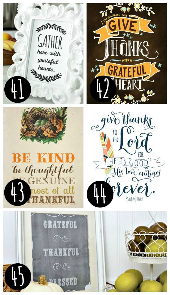 Free Thanksgiving Printables