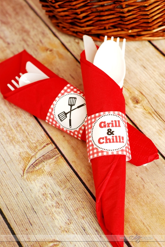 BBQ Napkin Ring Printables