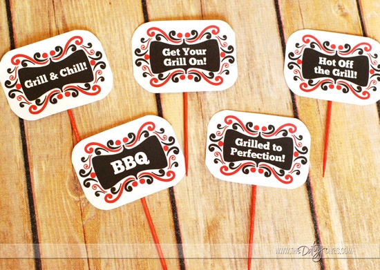 Grill & Chill BBQ Group Date Night Treat Toppers