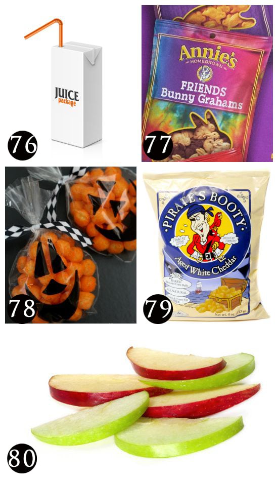 Non-candy Halloween treat options.