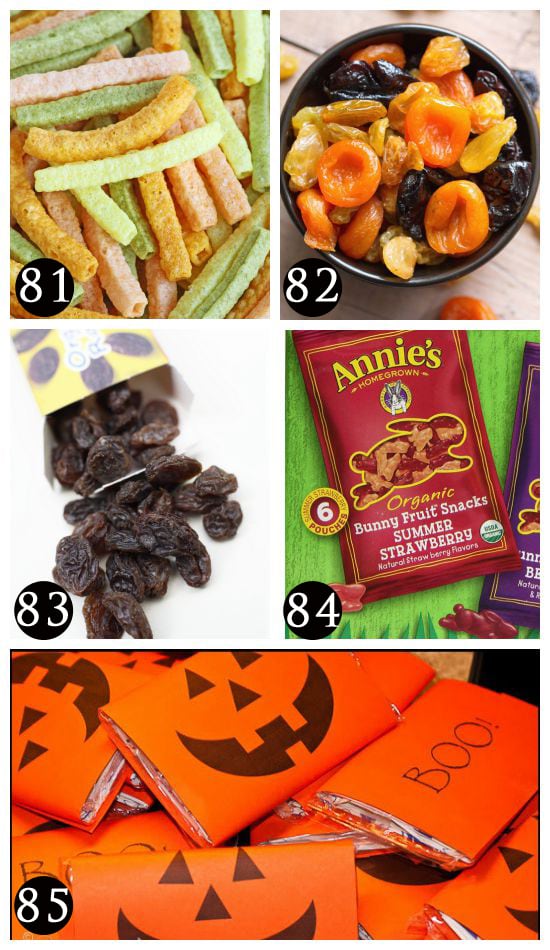 Non-candy Halloween treat options.