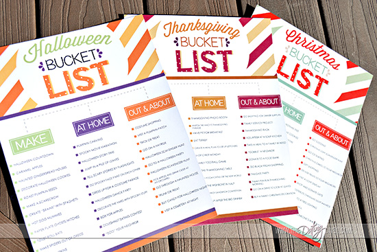 Printable Family Holiday Bucket Lists - 81