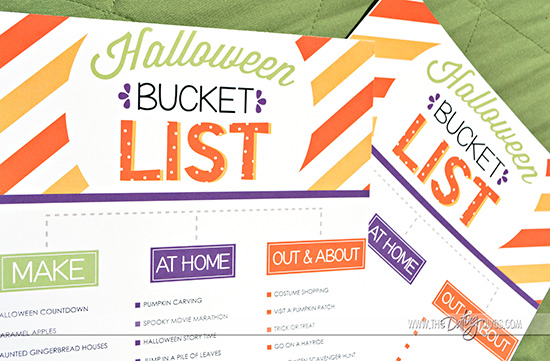 Free Printable Halloween Bucket Lists