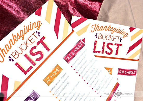 Free Printable Thanksgiving Bucket List