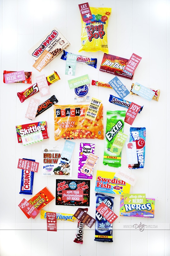 Holiday Candy Bar Gift Tags - 88