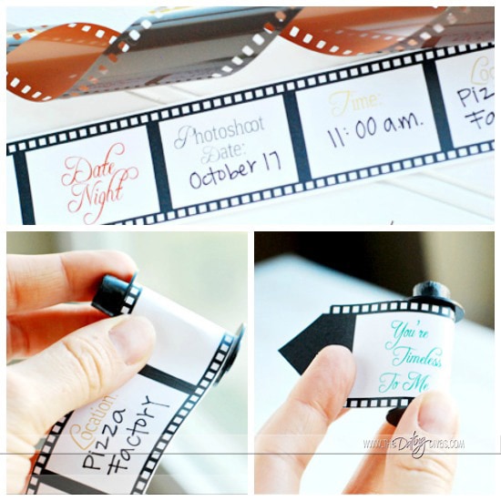 How to make a film roll invitation