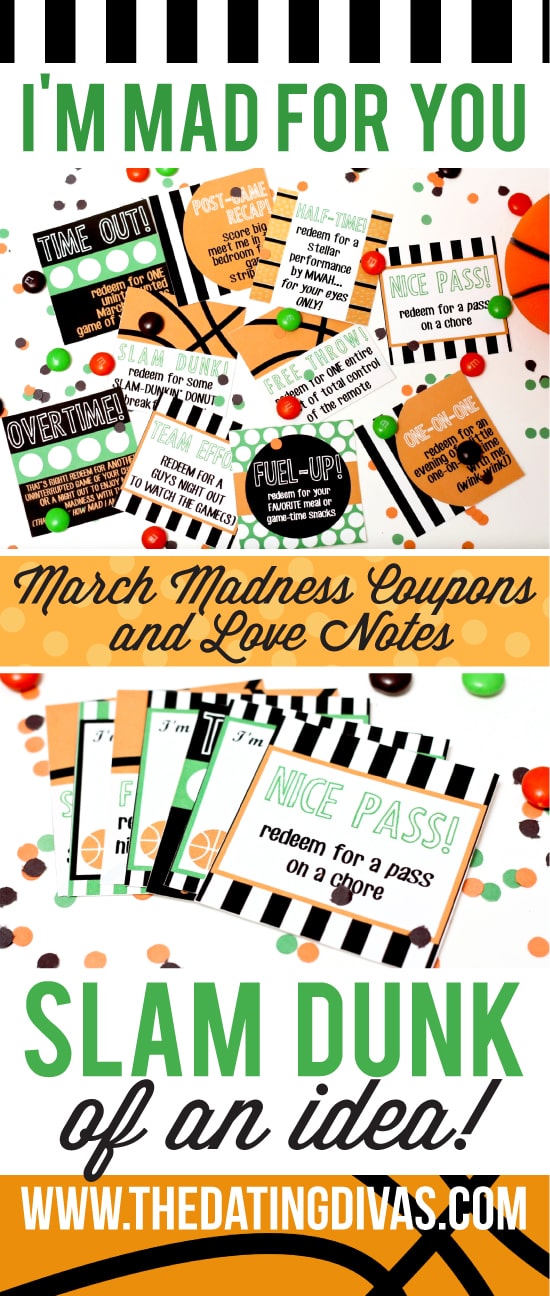 Free March Madness Love Coupons and Notes