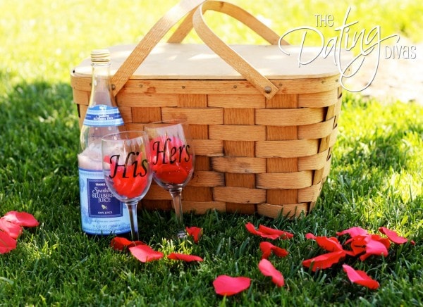 Romantic Picnic with Rose Petals