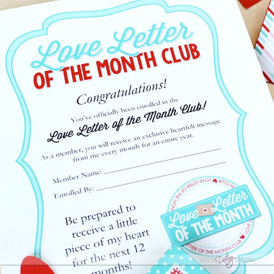 Love Letter of the Month Invitation