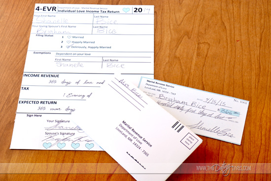 Tax Return on Love - Free Printables!