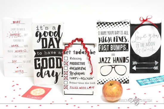 Darling printable lunch bag notes.