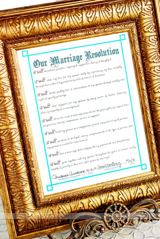 Marriage Resolution Free Printables Movie Courageous