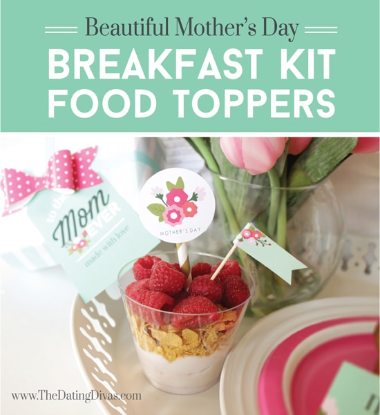 Beautiful Breakfast Kit Printable Food Toppers