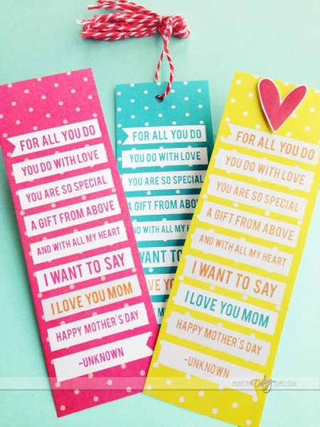 Mother's Day bookmarks for your Mother's Day Journal