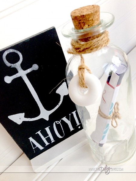 Leave a message in a bottle for you sweetie!