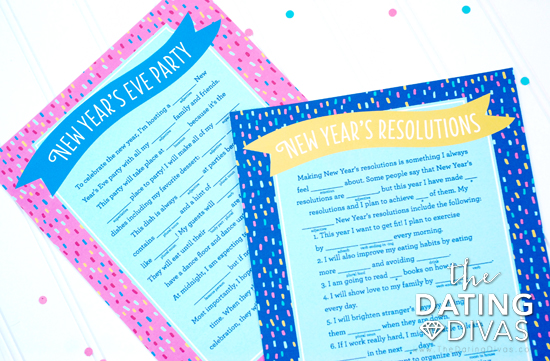 New Year's Eve Mad Libs Printables