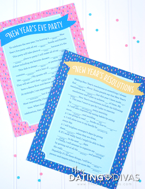 Free New Year's Eve Mad Libs Printable