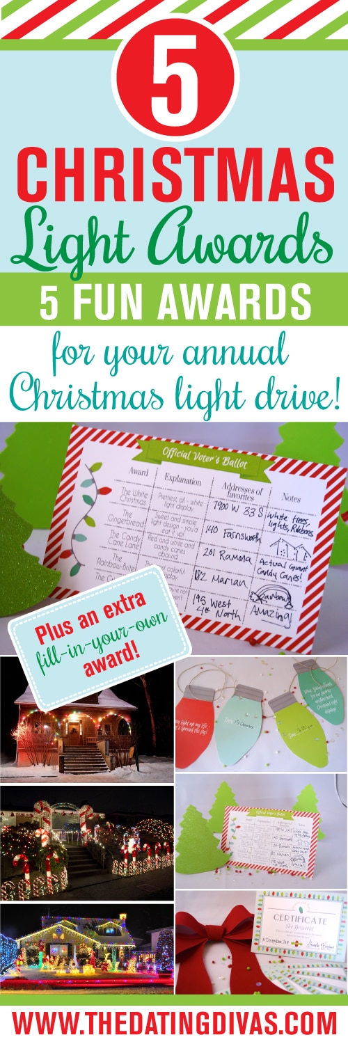 Christmas Light Date Night 5 Free Printable Awards