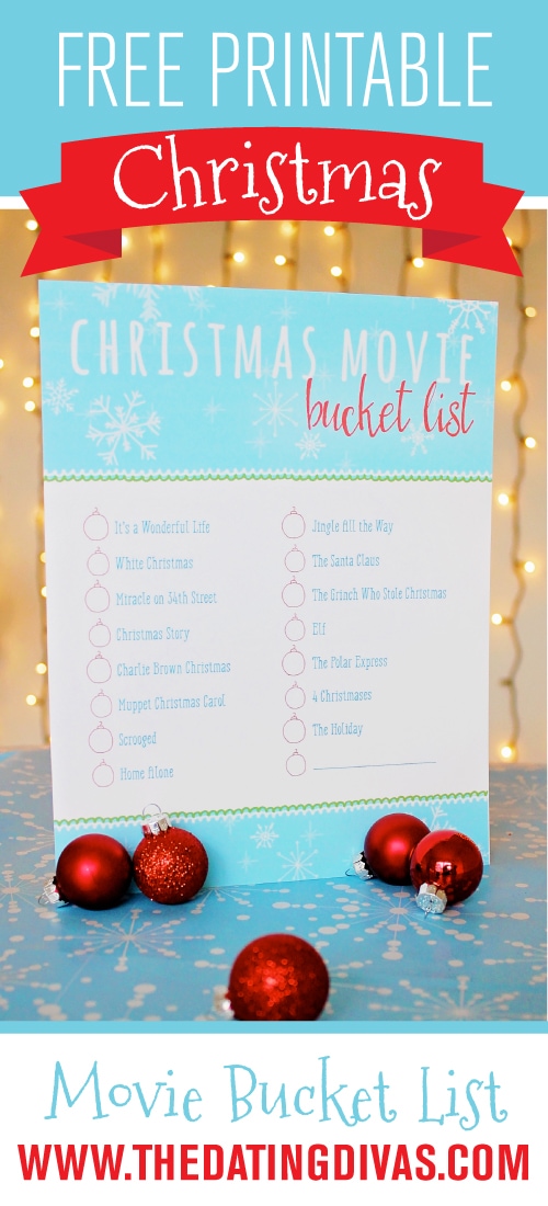 Free Printable Christmas Movie Bucket List