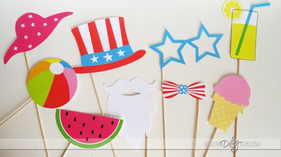 Patriotic and Summer Photo Props Printable